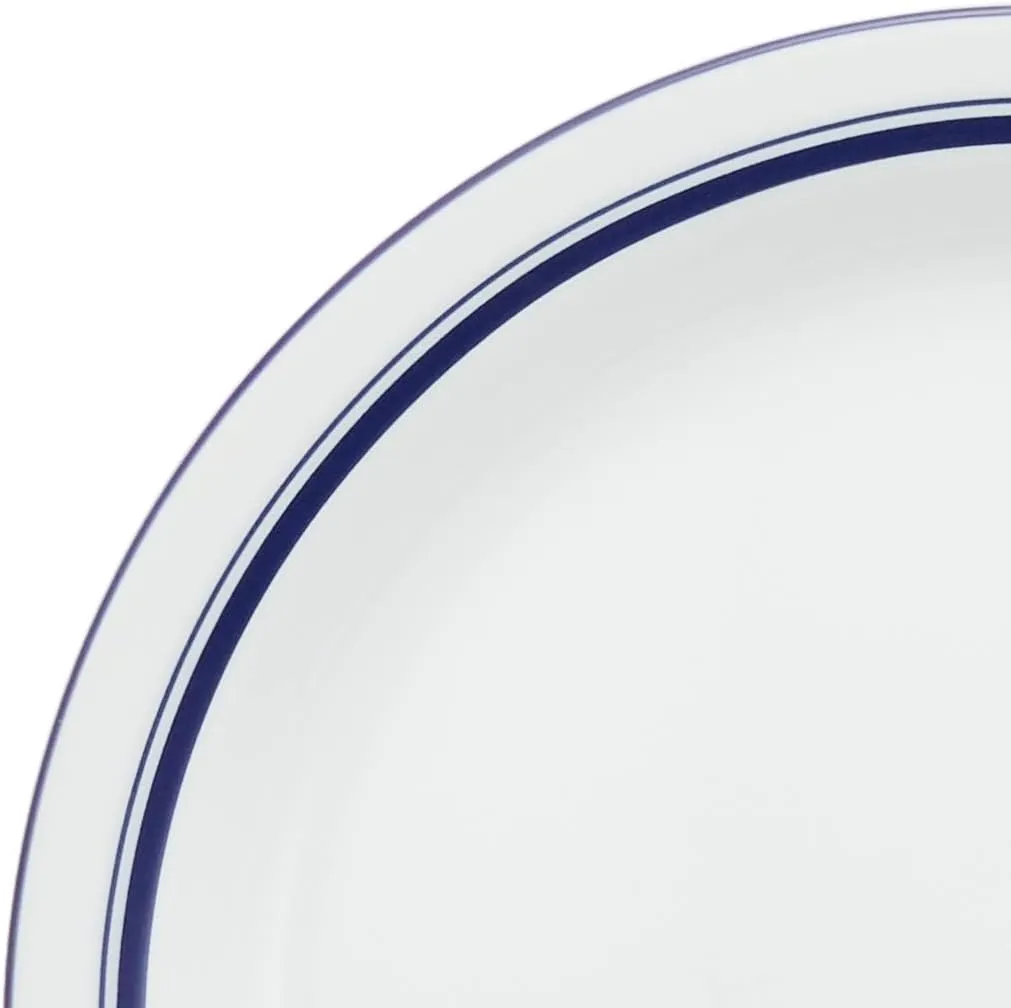 DANSR DANSK Bistro Salad Plate, 8.9 inches (22.5 cm), Microwave, Oven & Dishwasher Safe TH07302CL Dishes Blue Line DANSK Dansk Danish Tradition Elegant Simple Ceramic Bistro Salad Plate Diameter 8.9