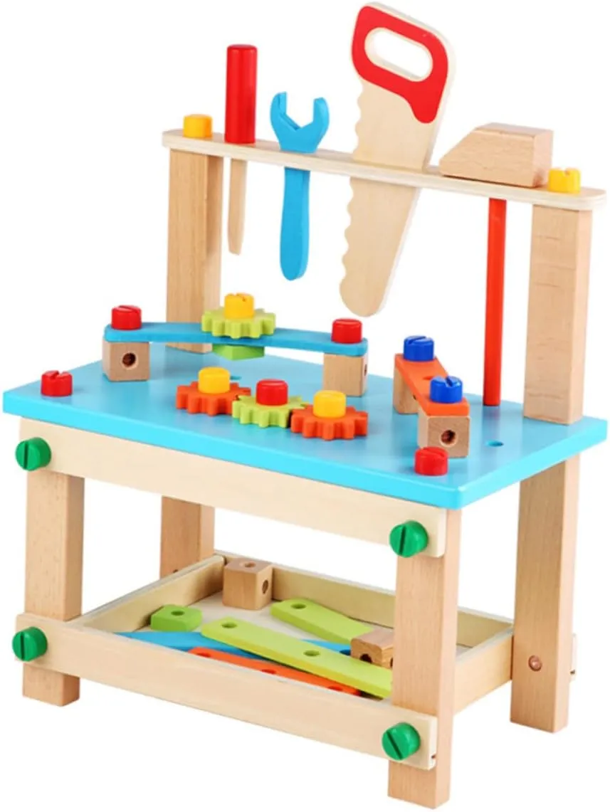 DECHOUS Assembling Tool Chair Toy: Natural Wood Material Fun Educational Children's Plaything Unique Design