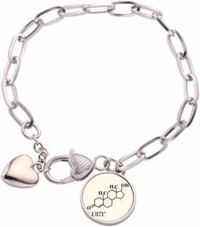 Desire Love Molecular Structure Heart Chain Bracelet Jewelry Charm Fashion