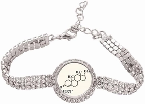 Desire Love Molecular Structure Tennis Chain Anklet Bracelet Diamond Jewelry
