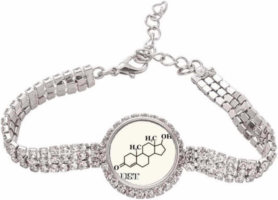Desire Love Molecular Structure Tennis Chain Anklet Bracelet Diamond Jewelry