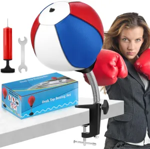 Desktop Punching Bag, Super Strong Suction Boxing Bag Speed Balls, Stress Buster with Suction Cup for Office Table and Counters, Fun Gift for Boss or Coworker