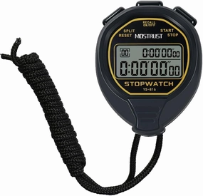 Digital Simple Stopwatch, 1/30 Lap Basic Stopwatch, No Bells, No Clock, No Alarm, Silent, Child Friendly, ON/Off for Swimming Coaches Kids
