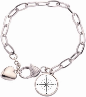 Direction Indicator Northwest Watch Heart Chain Bracelet Jewelry Charm Fashion
