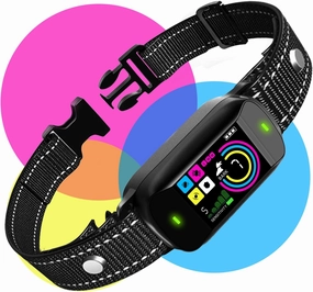 Dog Bark Collar for Large Medium Small Dogs, Rechargeable Smart Bark Collar, Anti Barking Training Collar with 5 Adjustable Sensitivity, Humane Bark Shock Collar with Beep (Black)