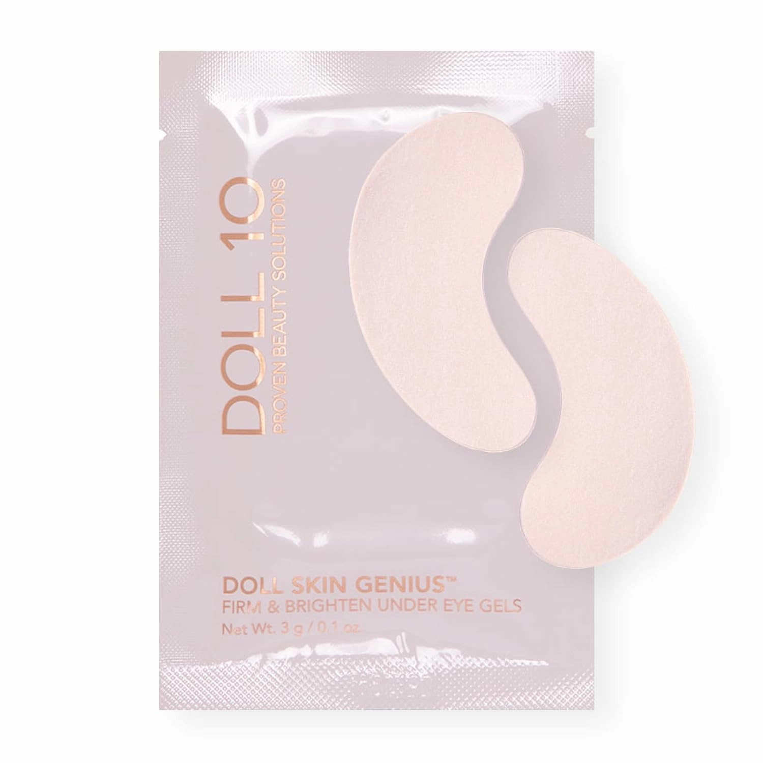 Doll 10 Doll Skin Genius Firm & Brighten Under-Eye Gels - Natural Eye Mask Patches that Vanish Puffiness, Dark Circles, Wrinkles, & Fine Lines