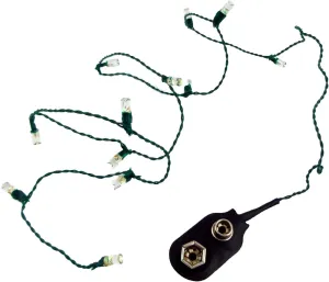Dollhouse Miniature White LED String Christmas Fairy Lights Battery Run 1:12