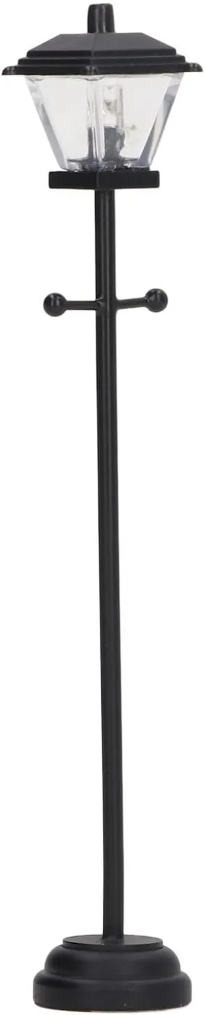 Dollhouse Street Light, 1/12 Scale LED Miniature Dollhouse Street Lamp Lamp Outdoor Pathway Lantern Post for Decoration Black