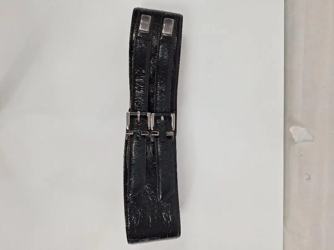 Double Buckled Shiny Belt