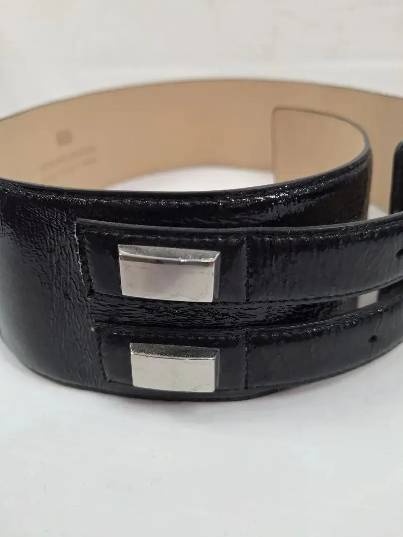 Double Buckled Shiny Belt