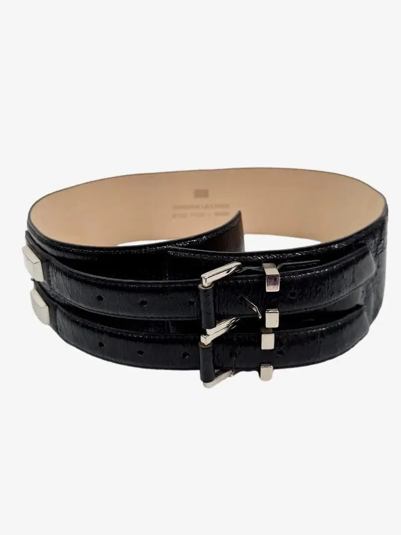 Double Buckled Shiny Belt