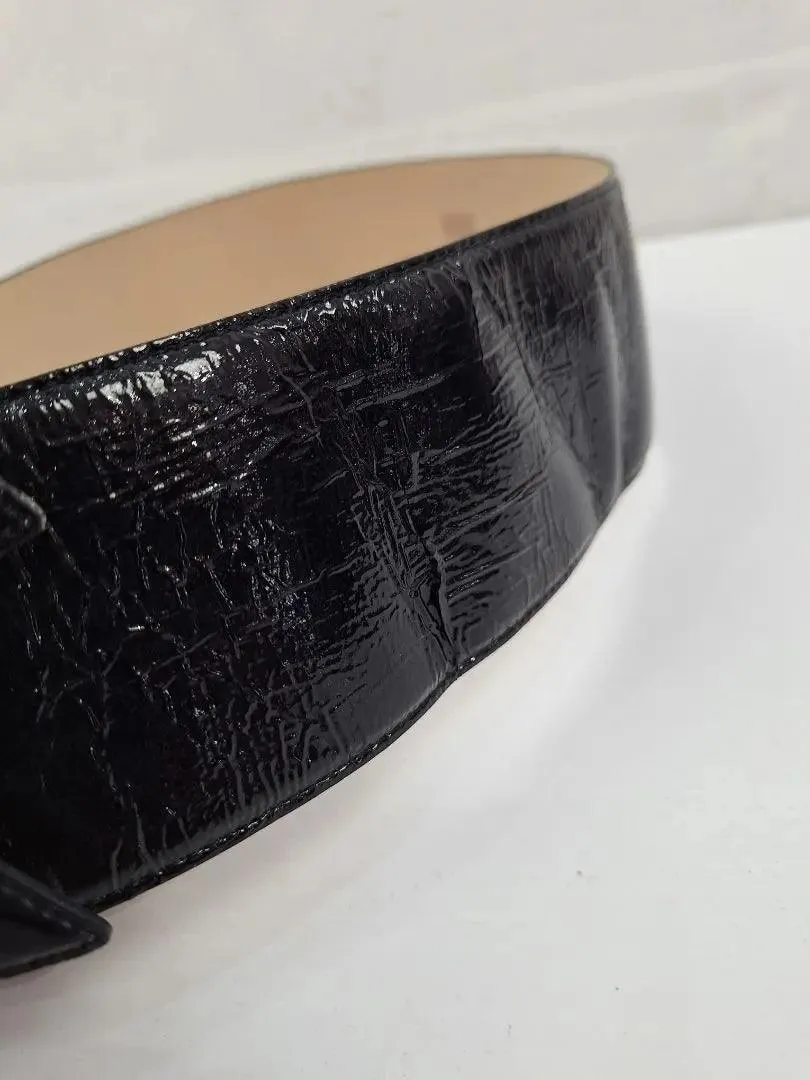 Double Buckled Shiny Belt