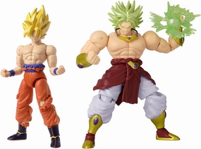 Dragon Stars Series - Dragon Ball Super - Super Saiyan Goku (Battle Damage Ver.) vs Super Saiyan Broly Battle Pack Action Figure Set
