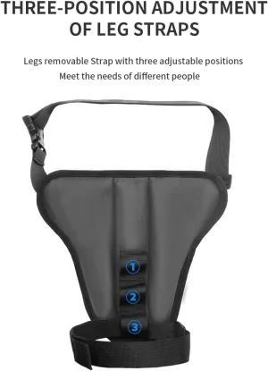 Drop Leg Bag Motorcycle Waist Thigh Pack Pouch Waterproof Cycling Thigh Tactical Leg Bag with Hard Shell Sensitive Touch Screen for Men, Waterproof Waist Motorcycle Leg Side Fanny Pack Bags (Style B)
