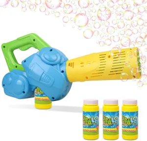 Duckura Bubble Leaf Blower, Outdoor Bubble Machine for Toddlers 1-3, Kids Bubble Gun Blower with 3 Bubble Solution, Summer Outside Yard Toy, Halloween Party Favor Birthday Gift for Age 2 3 4 Boy Girl