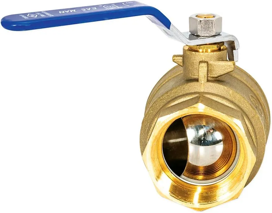 Eastman 2 Inch IPS Heavy Duty Full Port Ball Valve, Brass Plumbing Fitting, 20055LF