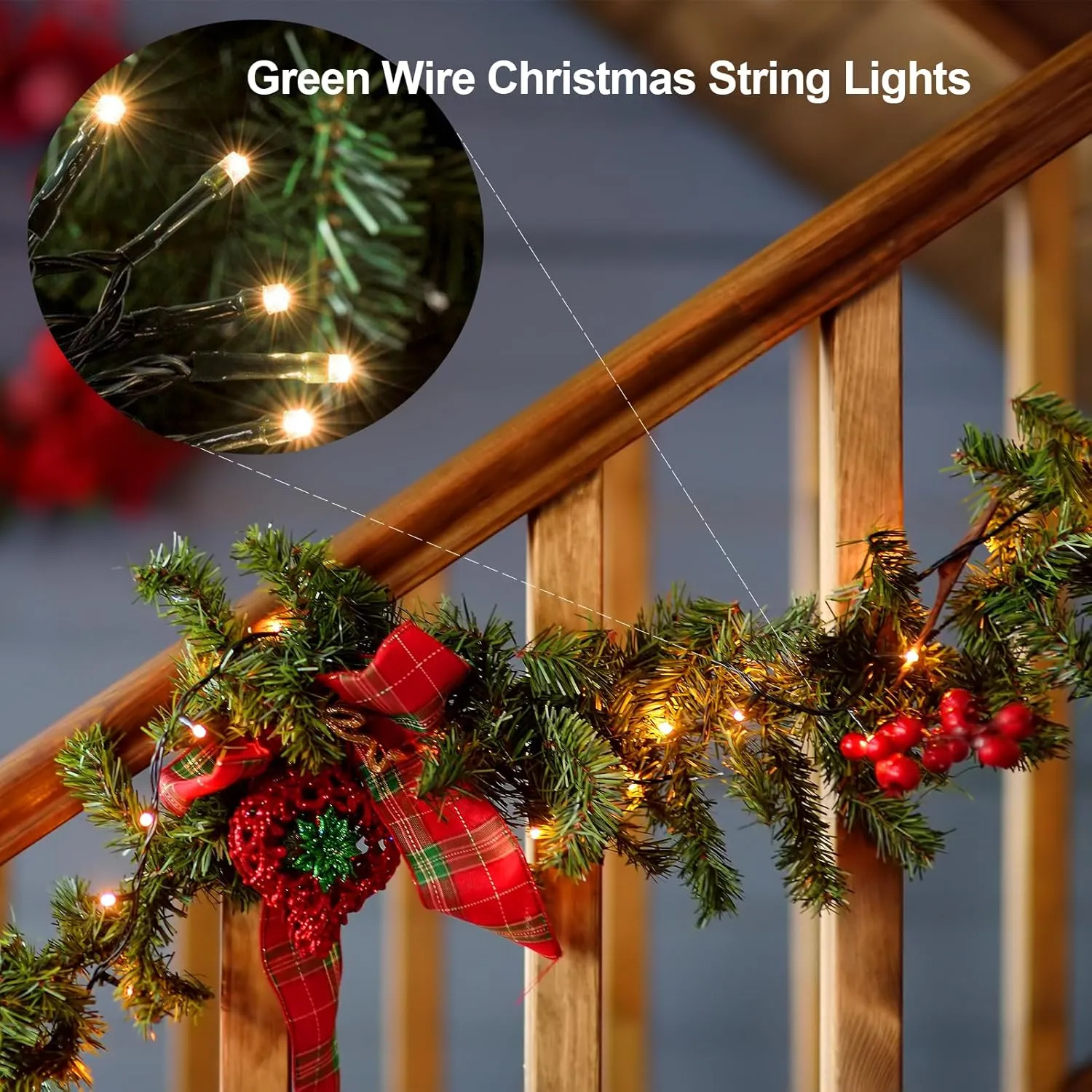 echosari 2 Pack Battery Operated Christmas Lights 16ft Green Wire 50 LED Fairy String Light with Remote, Timer, Dimmable for Xmas Tree Wedding Party Decor (Warm White)