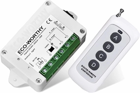 ECO-WORTHY Linear Actuator Motor Controller, Remote Positive Inversion Control Kit for Linear Actuator, Forward Reverse Remote Control System 12V DC