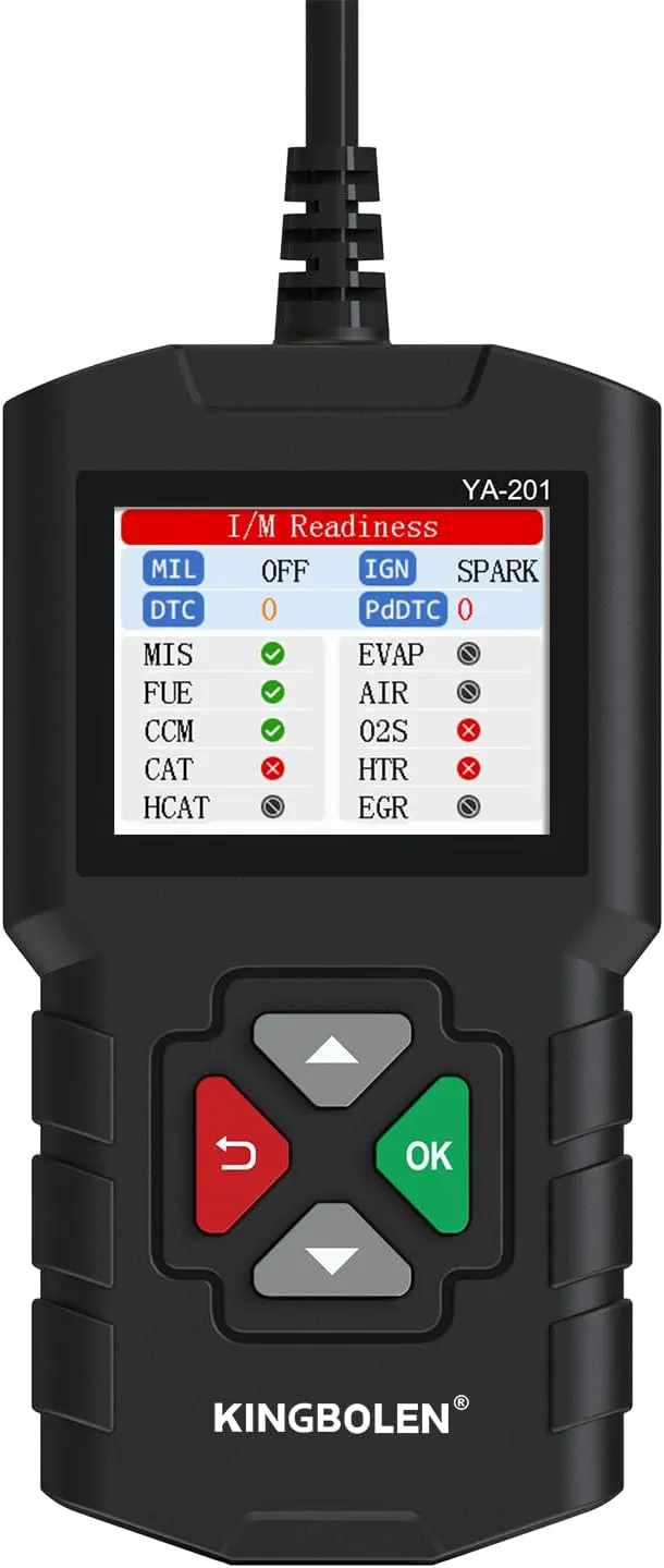 EDIAG YA-201 Obd2 Scanner, Full OBD2 Modes Check Engine Code Reader After 1996 All OBDII/EOBD/KOBD/CAN Cars, O2 Sensor EVAP Systems, Battery Test,Live Data Stream,Plug & Play