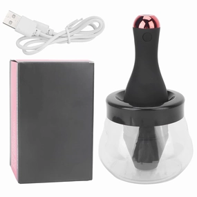 Electric Brush Cleaner Machine, Quick Dry Rechargeable Electric Automatic Brush Cleaner Spinner Makeup Brush Cleaner