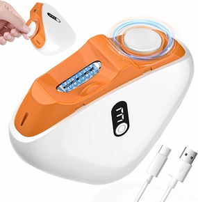 Electric Nail Clipper, Upgraded 2 in 1 Nail File Trimmer with Polishing, 3 Speeds Baby Nail Clipper Electric with LED Light and Nail Clip Storage, USB Rechargeable Safety Fingernail for Kids, Seniors
