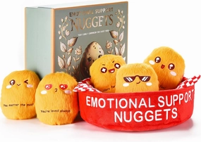 Emotional Support Nuggets – Set of 5 Plush Toys with Motivational Messages, Color-Changing & Lavender-Scented, in Premium Gift Box | Comfort Toy for Anxiety, Self-Care & Mental Health