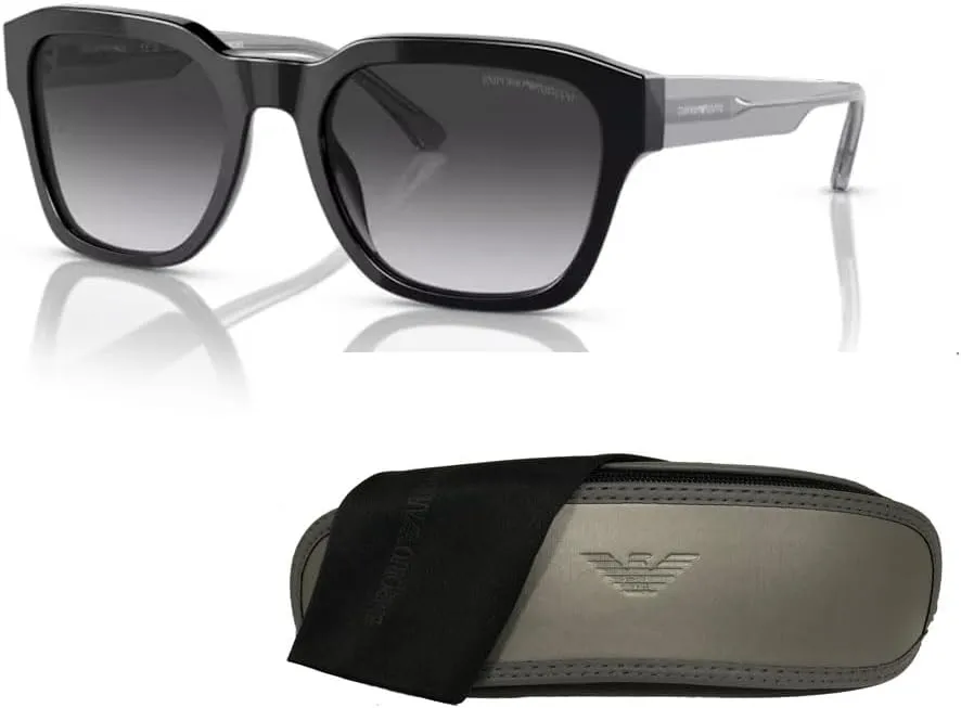 Emporio Armani EA4175 Square Sunglasses for Men   BUNDLE With Designer iWear Complimentary Eyewear Kit