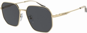 Emporio Armani EA2154D 57MM Pilot Sunglasses For Men   BUNDLE WIth Designer iWear Complimentary Eyewear Kit