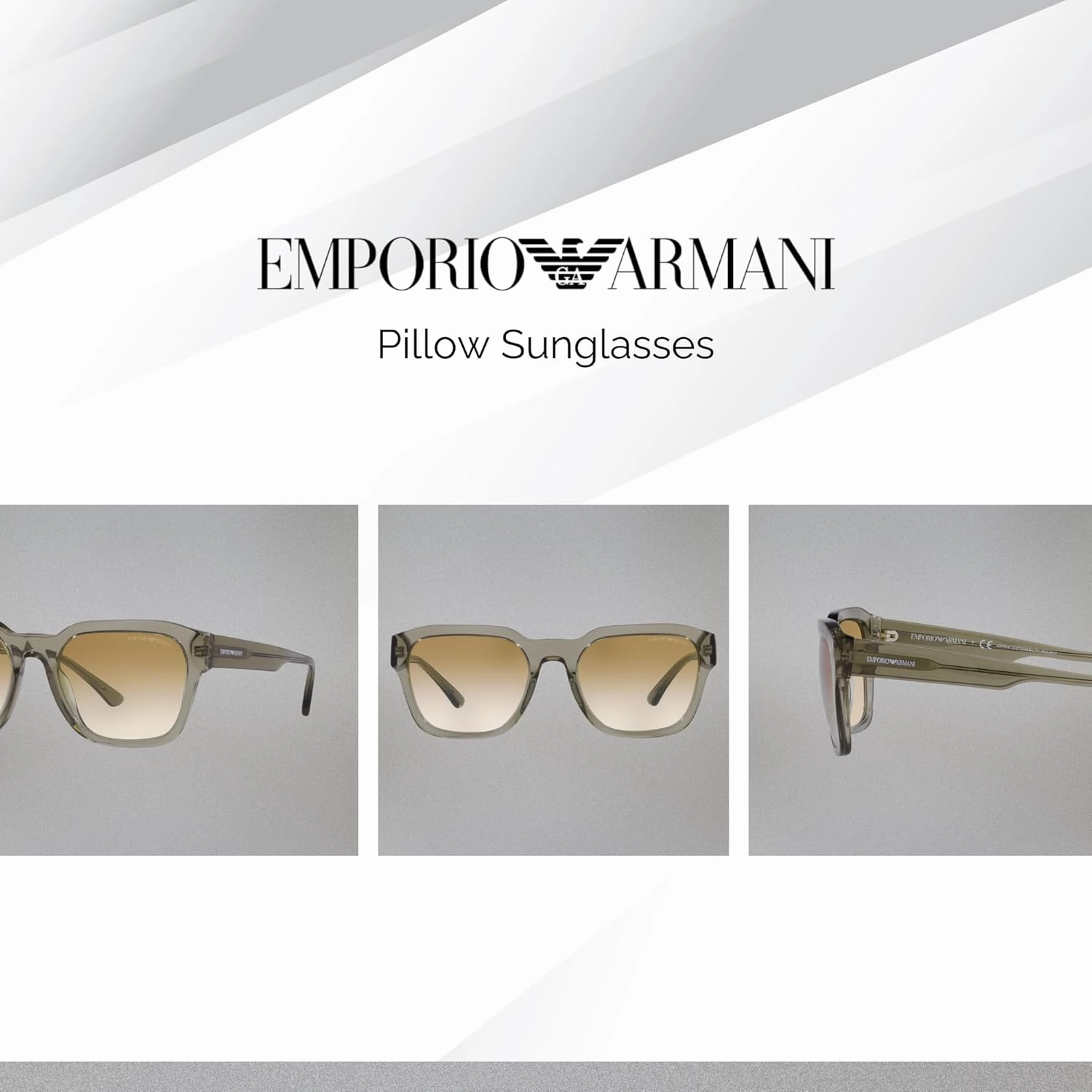 Emporio Armani EA4175 Square Sunglasses for Men   BUNDLE With Designer iWear Complimentary Eyewear Kit