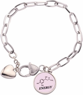 Energy Strength Structure Molecular Chestry Heart Chain Bracelet Jewelry Charm Fashion