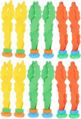 ERINGOGO Boys and Girls Diving Toys Set 12 Pcs Seaweed Dive Toys for Pool Stand
