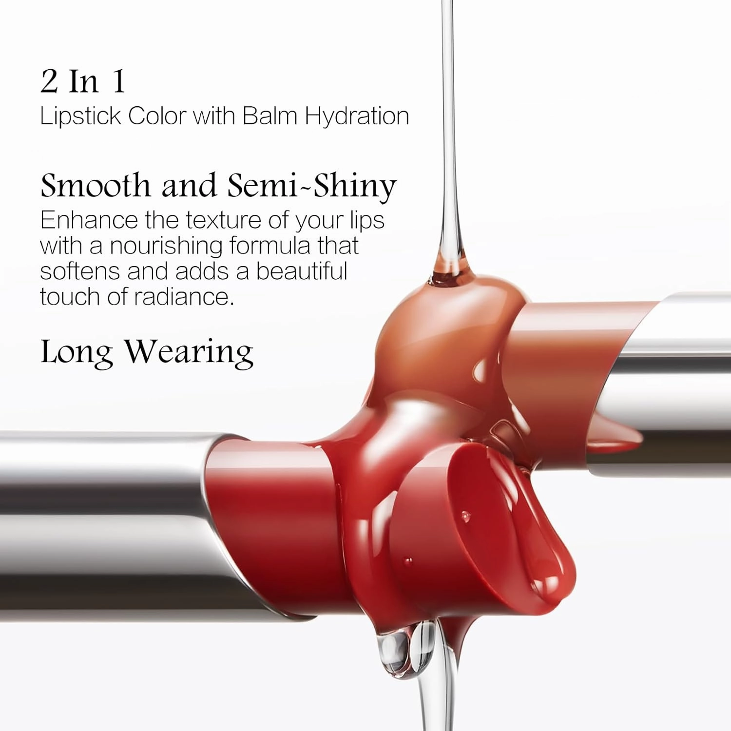 Essence Lipstick, Moisturizing, Plumping, Shiny Lip Color, Non Sticky Lipstick with Vitamin E, Sooth, Soften Lip, J306