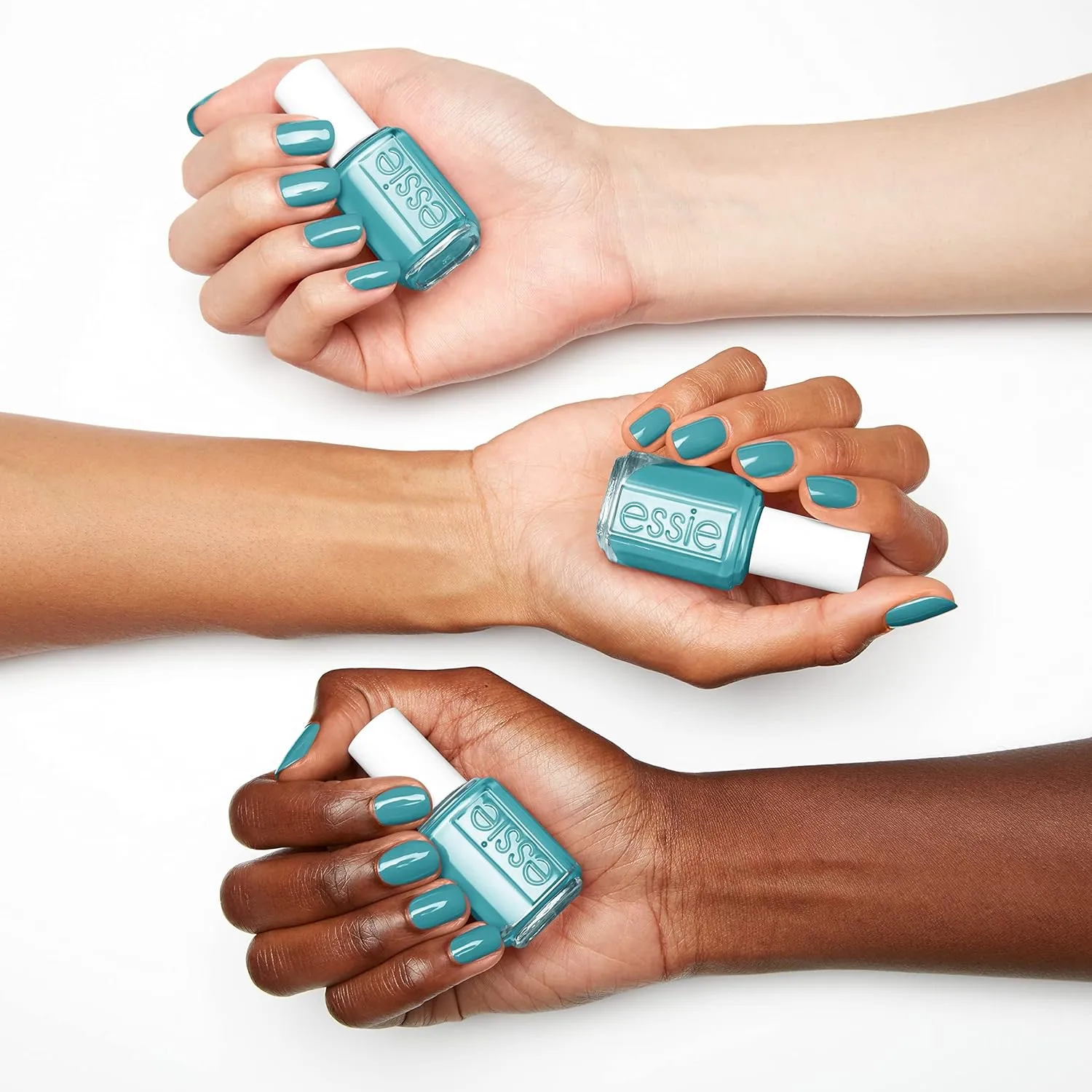 essie Gel Setter Nail Polish Kit, Aqua Blue Nail Polish   Top Coat, In-The-Cabana, 0.46 oz each