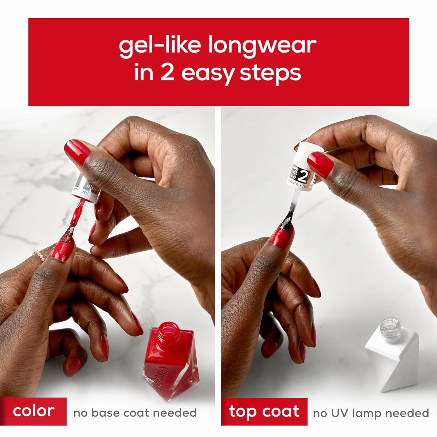 Essie Gel Couture Longwear Nail Polish Kit, Sheer Pink Nail Polish, Sheer Fantasy   Top Coat, Vegan, 0.46 fl oz each