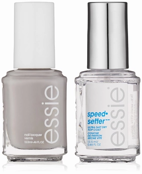 essie Speed Setter Top Coat & Nail Polish Kit, Without A Stitch,
