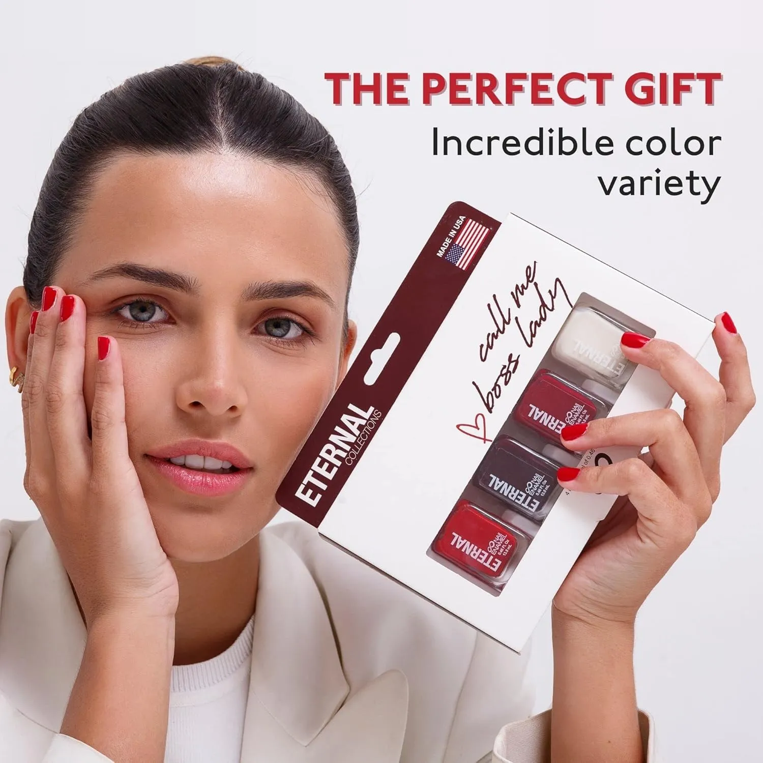 Eternal Nail Polish Set 4 Piece Kit: Long Lasting, Quick Dry and Cruelty Free. Made in USA - 0.46 Fluid Ounces Each (Call Me Boss Lady)