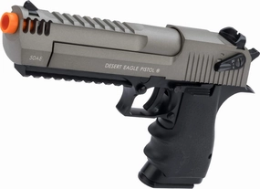Evike Airsoft - Magnum Research Licensed Semi/Full Auto Metal Airsoft DE L6 CO2 Gas Blowback Airsoft Pistol by KWC (Color: 2-Tone)