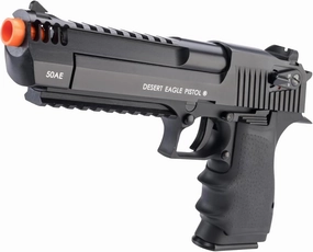 Evike Airsoft - Magnum Research Licensed Semi/Full Auto Metal Airsoft DE L6 CO2 Gas Blowback Airsoft Pistol by KWC (Color: Black)