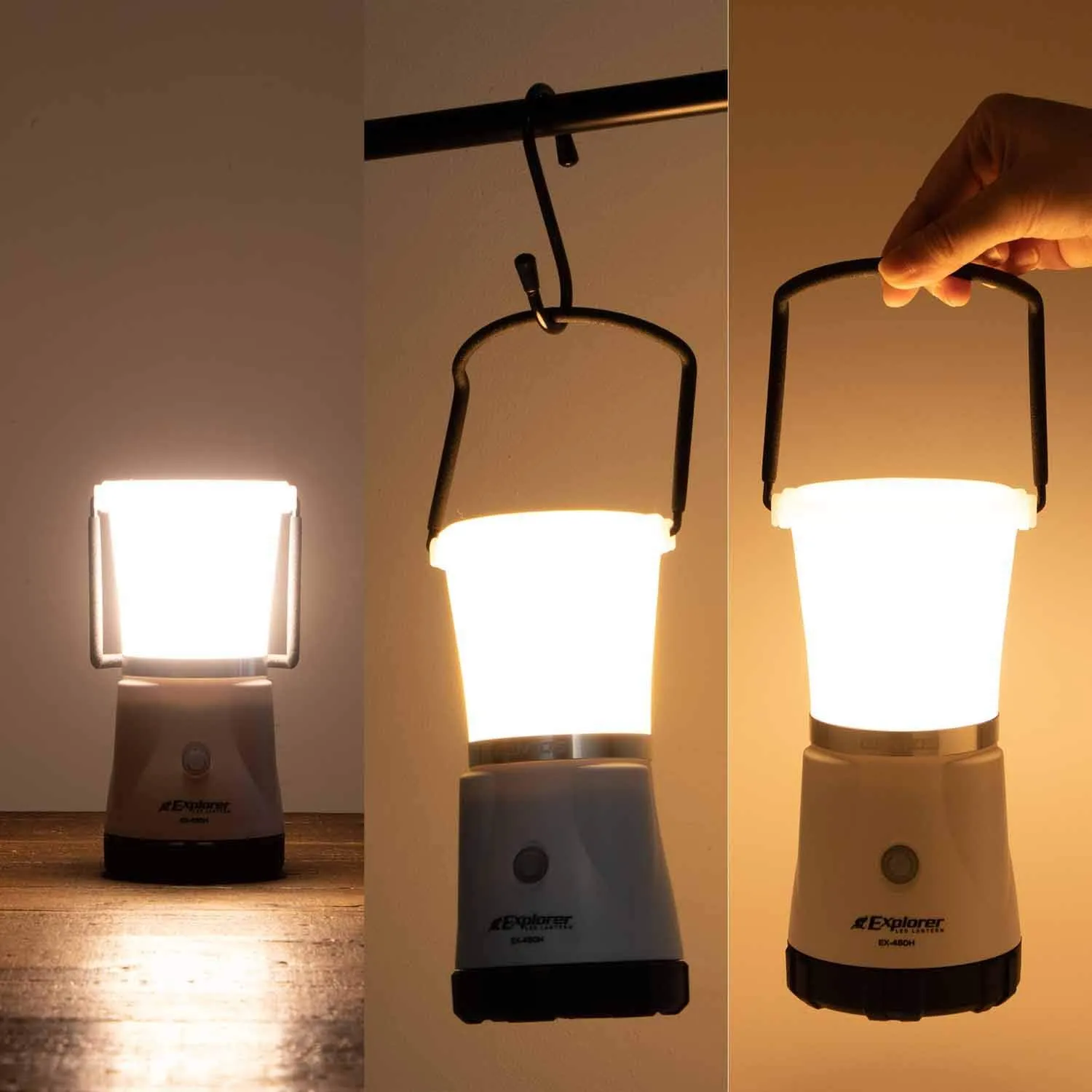 EX-450H LED Lantern, Rechargeable, Dedicated Rechargeable Battery/AA Battery Operated, 1,100 Lumens, Explorer, Camping, Outdoor, Light, Disaster Prevention