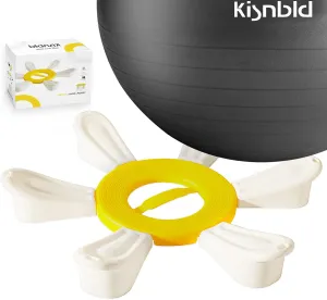 Exercise Ball, Daisy Shaped Yoga Ball Base with Resistance Bands for Stability, Yoga, Balance & Preganancy, Anti-Burst Ball Chair for Office, Home & Gym(65cm/22in)