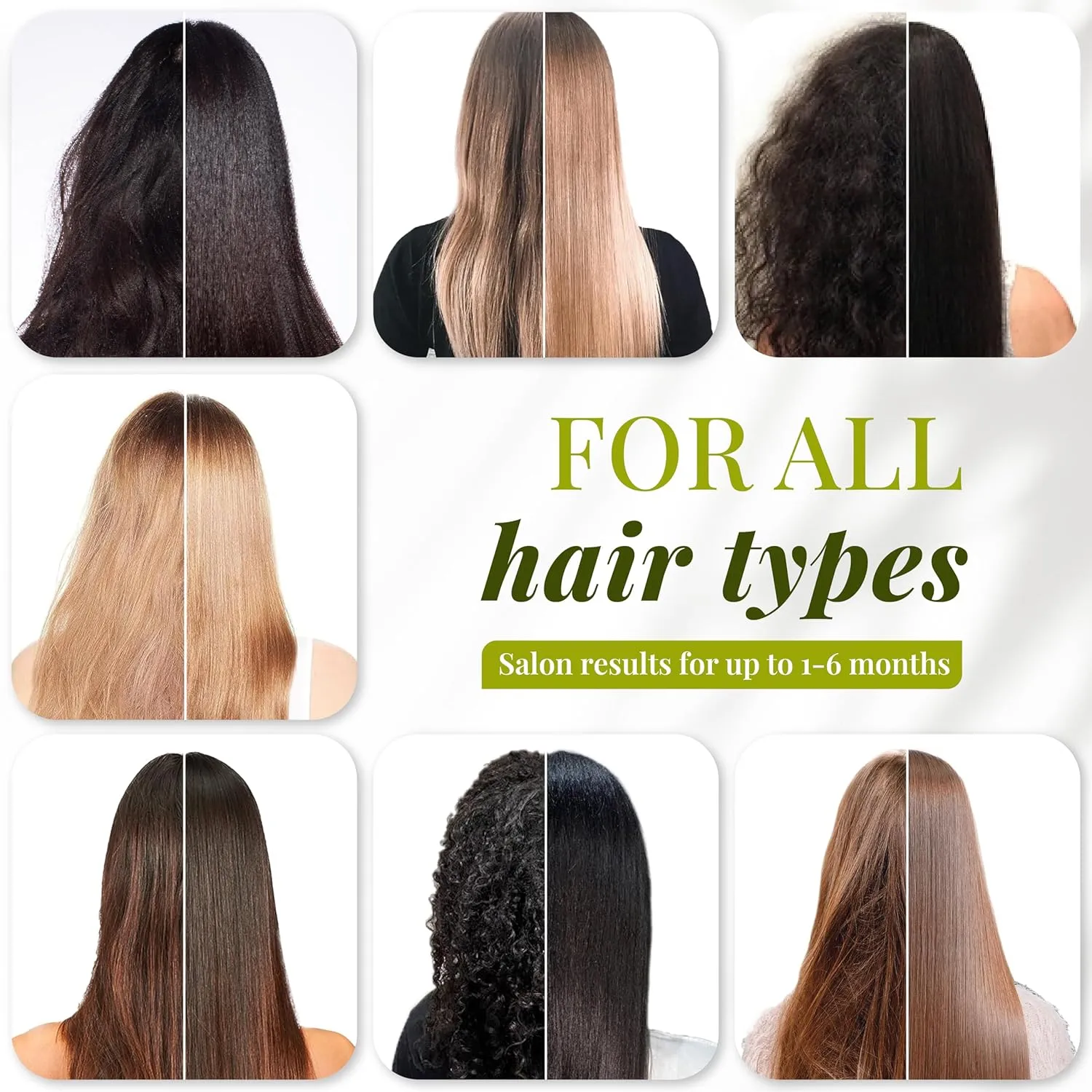 Expert Hair Bio Protein Restructuring Cream and Deep Cleaning Shampoo, Brazilian Keratin Treatment Kit for All Hair Types, Formaldehyde-Free, Sulfate-Free, Vegan, Eco-Friendly, Shiny Hair