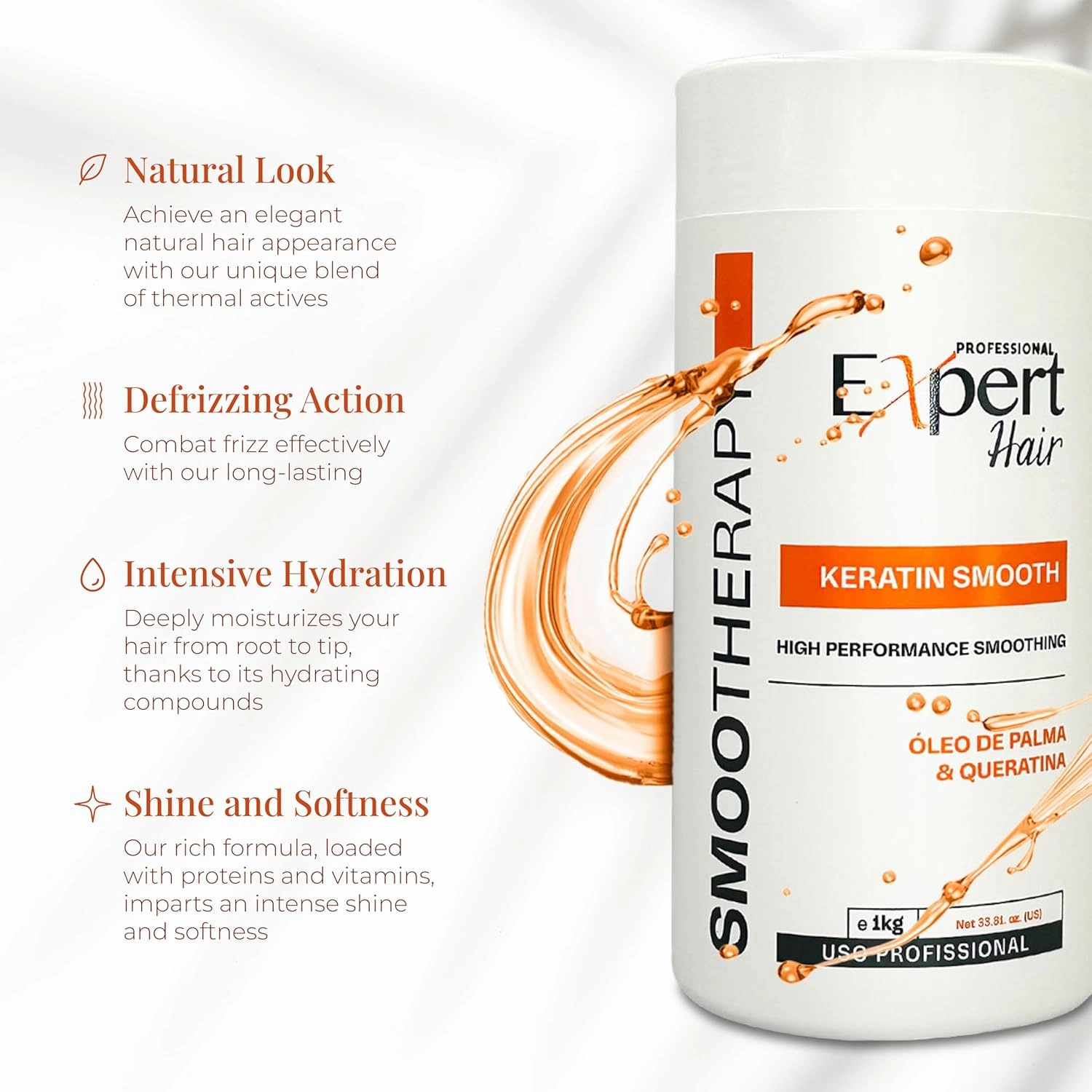 Expert Hair Botox Kit - Anti-Residue Shampoo   Botox Capilar Para El Cabello - Thermo-Active, Anti-Frizz & Natural Look - Cirugia Capilar para el Cabello
