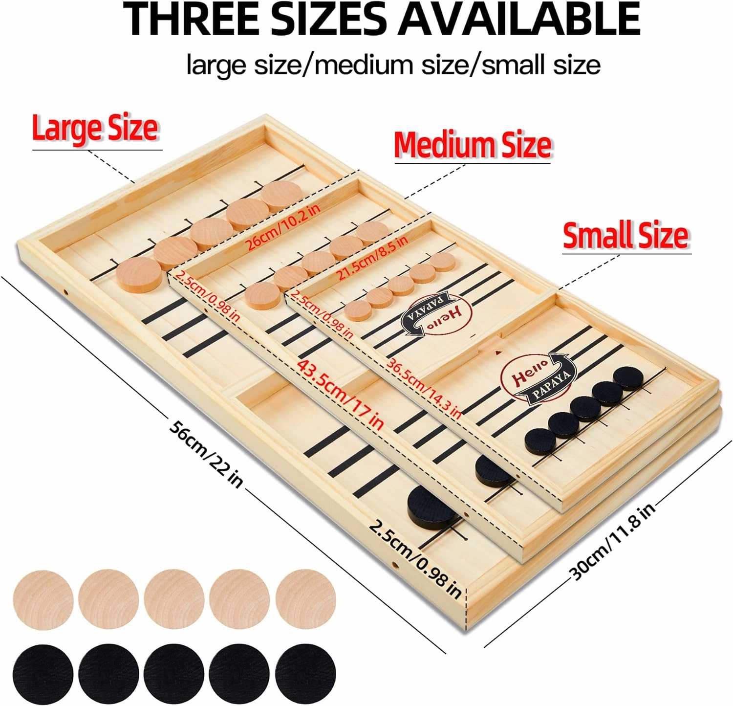 Fast Sling Puck Game - Test Your Speed and Accuracy with This Fast-Paced Wooden Air Hockey Desktop Battle Board Game - Guaranteed Fun Gifts for Family Night or Friends Party