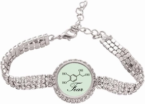 Fear Molecule Checal Structure Tennis Chain Anklet Bracelet Diamond Jewelry