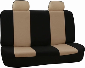 FH Group Car Seat Cover Rear Seat Cover for Back Seat Cloth - Universal Fit for Cars with Solid Bench, Beige Car Seat Protector for Dogs and Kids, Car Interior Accessories for SUV, Sedan and Van