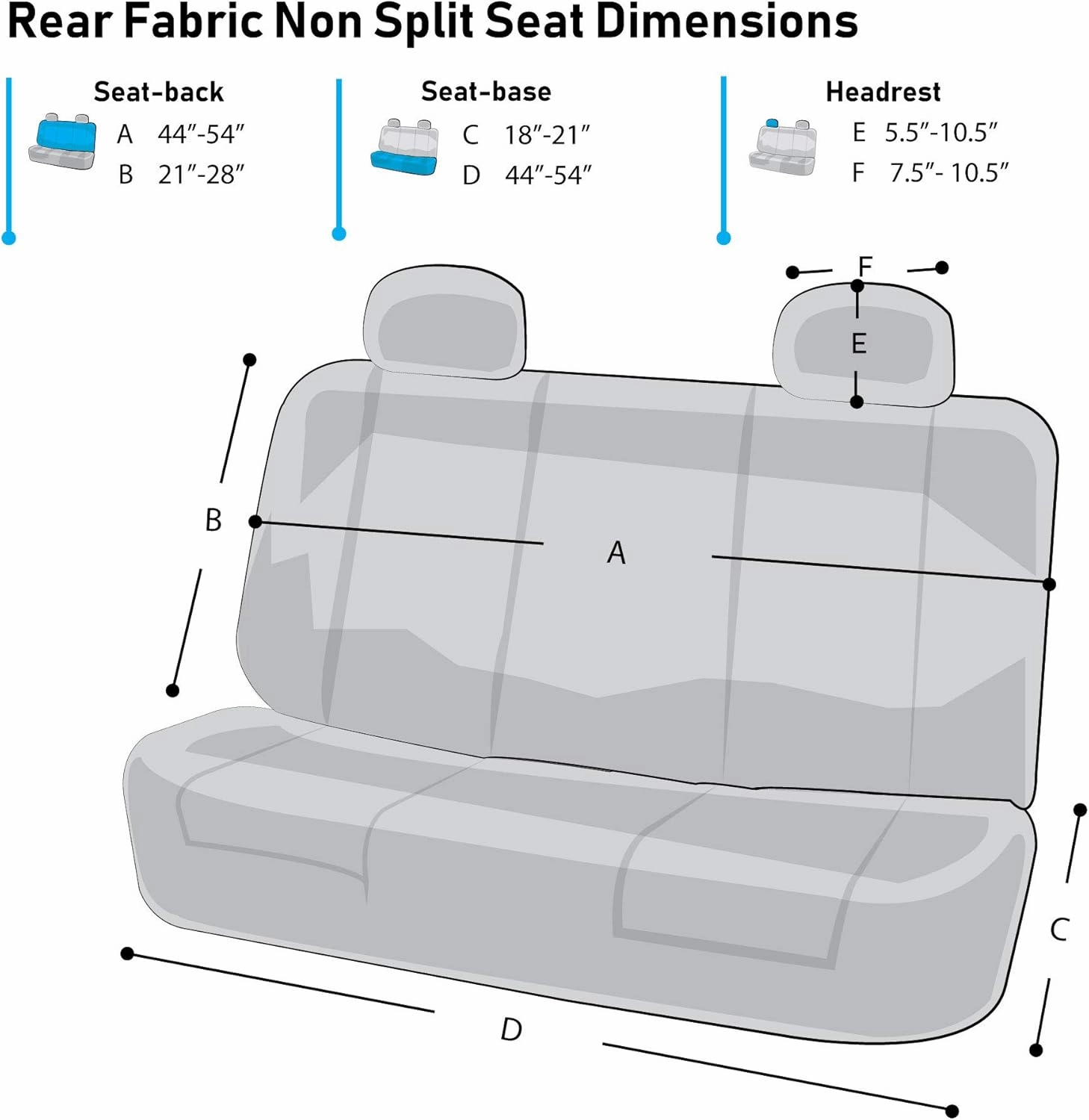 FH Group Car Seat Cover Rear Seat Cover for Back Seat Cloth - Universal Fit for Cars with Solid Bench, Green Car Seat Protector for Dogs and Kids, Car Interior Accessories for SUV, Sedan and Van