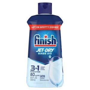 Finish Jet-Dry Rinse Aid, 8.45oz, Dishwasher Rinse Agent & Drying Agent