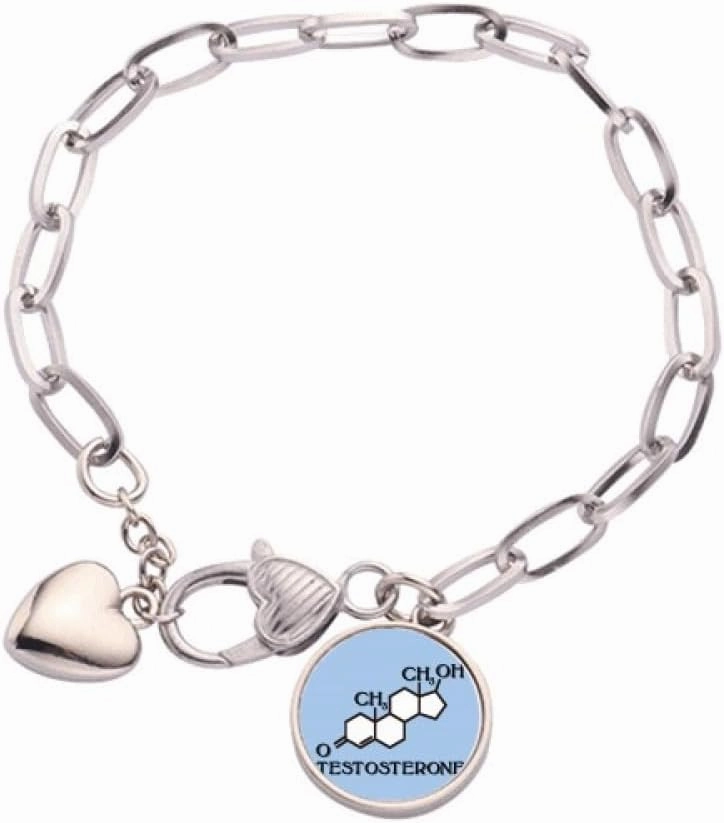 finishing checal structure horm molecules Heart Chain Bracelet Jewelry Charm Fashion