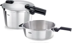 Fissler Vitaquick Premium Large Size 2 Piece Set, 4.2 Quart and 8.5 Quart Pressure Cooker
