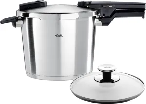 Fissler Vitaquick Premium Pressure Cooker Set, 6.3 Quart and Glass Lid